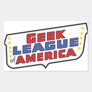 Rectangular Pegatina de la Liga Geek de América