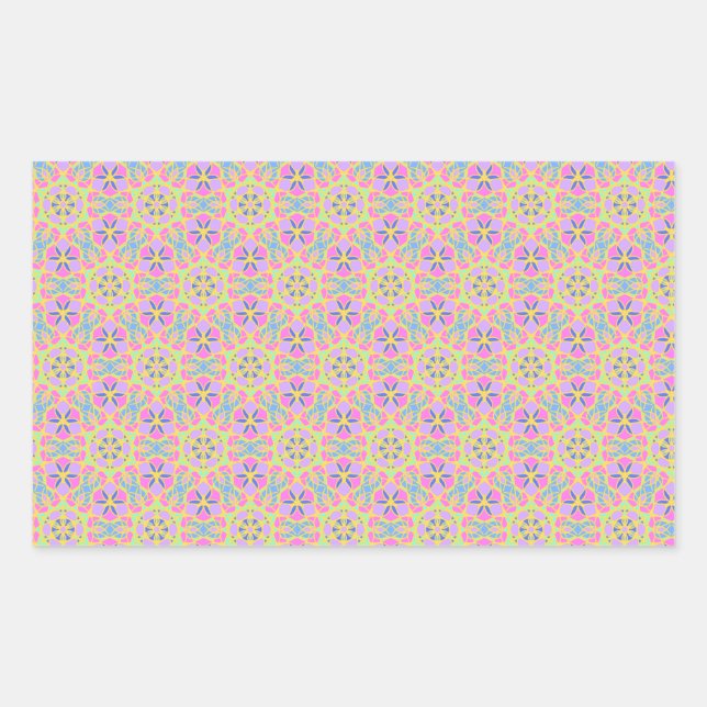 Rectangular Pegatina de la meditación de la curación (Anverso)