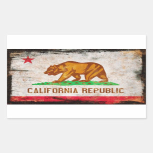 Rectangular Pegatina de la república de California