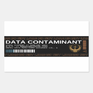 Rectangular PEGATINA de la tarjeta de advertencia DATA CONTAMI