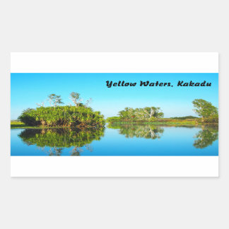 Rectangular Pegatina de las aguas amarillas de Kakadu