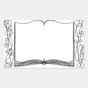 Rectangular Pegatina de libros embellecido