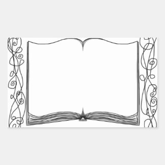 Rectangular Pegatina de libros embellecido
