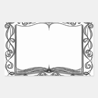 Rectangular Pegatina de libros embellecido