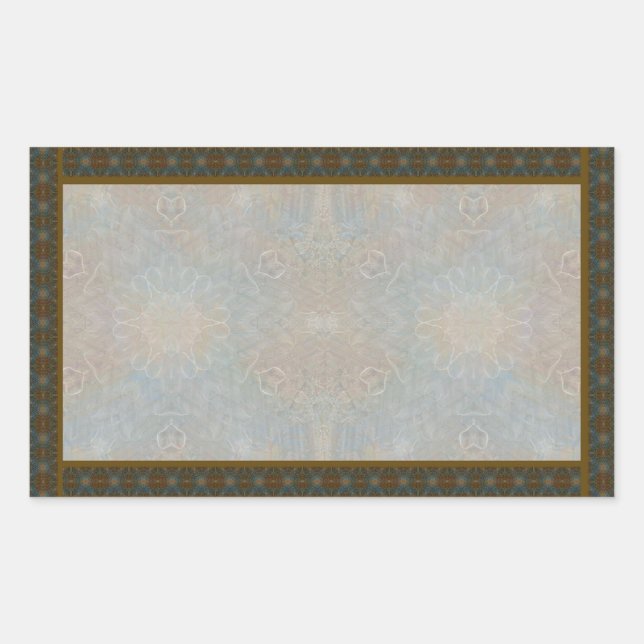 Rectangular Pegatina de línea real (Anverso)