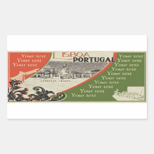 Rectangular Pegatina de Lisboa