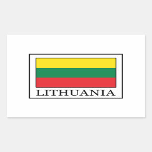 Rectangular Pegatina de Lituania