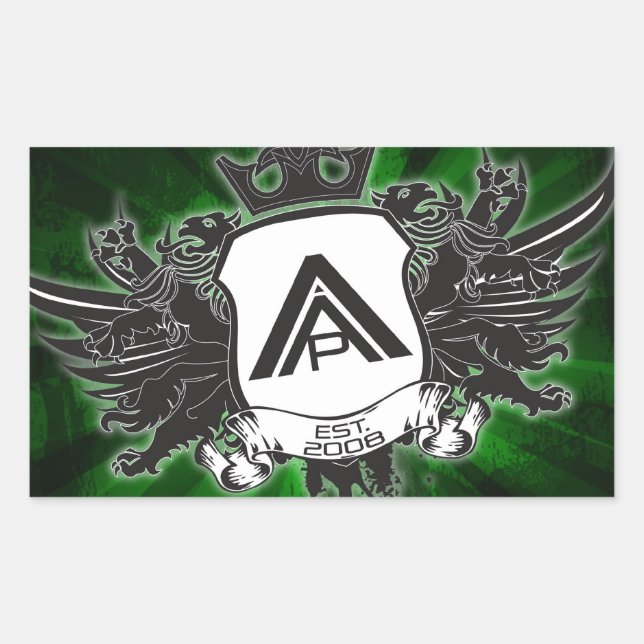 Rectangular Pegatina de LOGO AAP (Anverso)