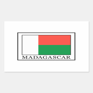 Rectangular Pegatina de Madagascar