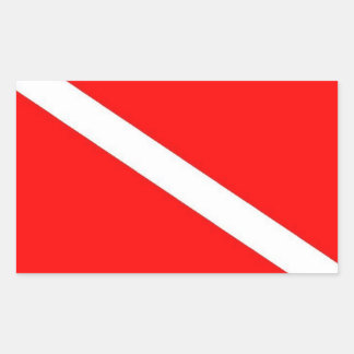 Rectangular Pegatina de marca de buceo