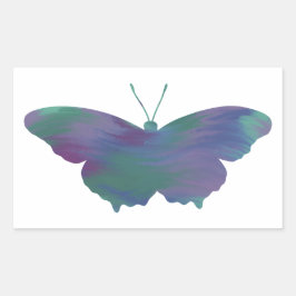 Rectangular Pegatina de mariposa de estilo acrílico