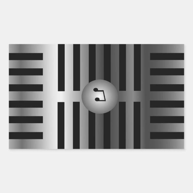 Rectangular Pegatina de micrófono (Anverso)