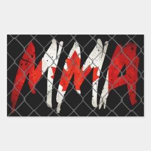 Rectangular Pegatina de MMA canadiense