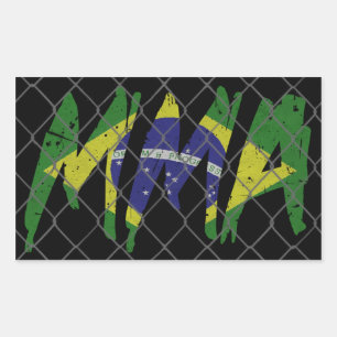 Rectangular Pegatina de MMA de Brasil