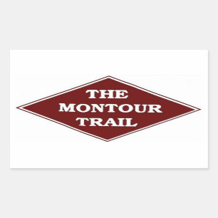 Rectangular Pegatina de Montour Trail