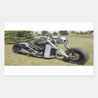 Rectangular Pegatina de motocicletas estilo Skeleton