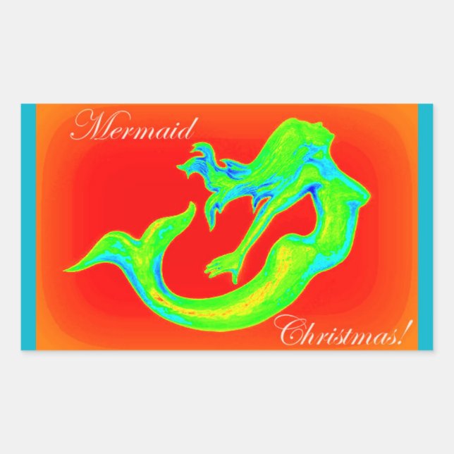 Rectangular pegatina de navidad (Anverso)