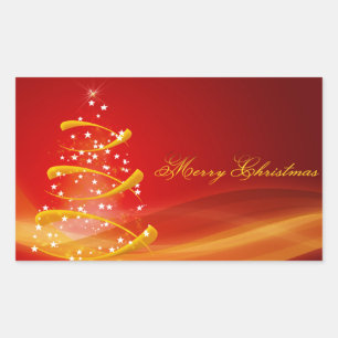 Rectangular Pegatina de Navidad/Árbol de Navidad
