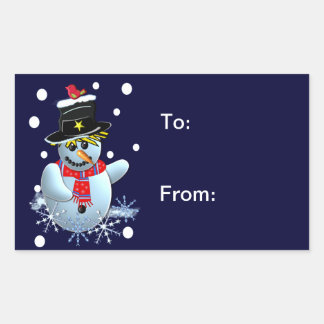 Rectangular Pegatina de Navidad de personalizado lindo