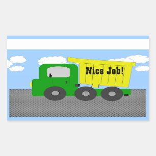 Rectangular Pegatina de Nice Job Truck