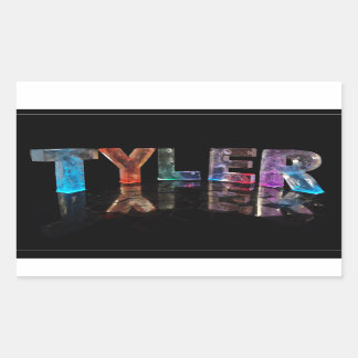 Rectangular Pegatina de nombre de Tyler