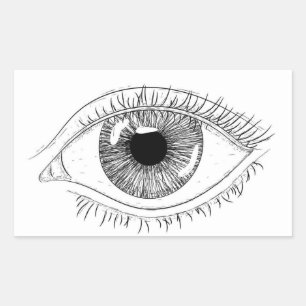 Rectangular Pegatina de ojo