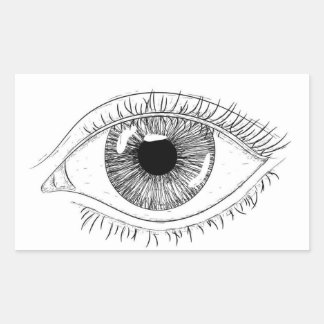 Rectangular Pegatina de ojo