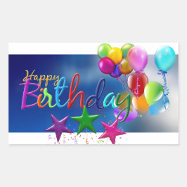 Rectangular Pegatina DE OVAL DE CUMPLEAÑOS