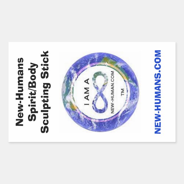 Rectangular Pegatina de palo de escultura de espíritu/cuerpo d (Anverso)