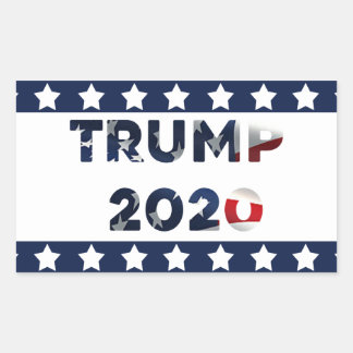 Rectangular Pegatina de parachoques de Trump 2020