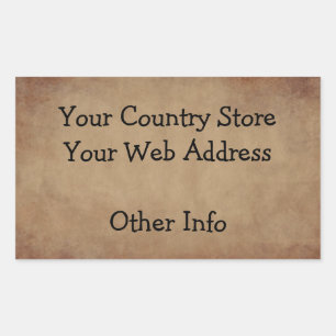 Rectangular Pegatina de Personalizado de papel antiguo