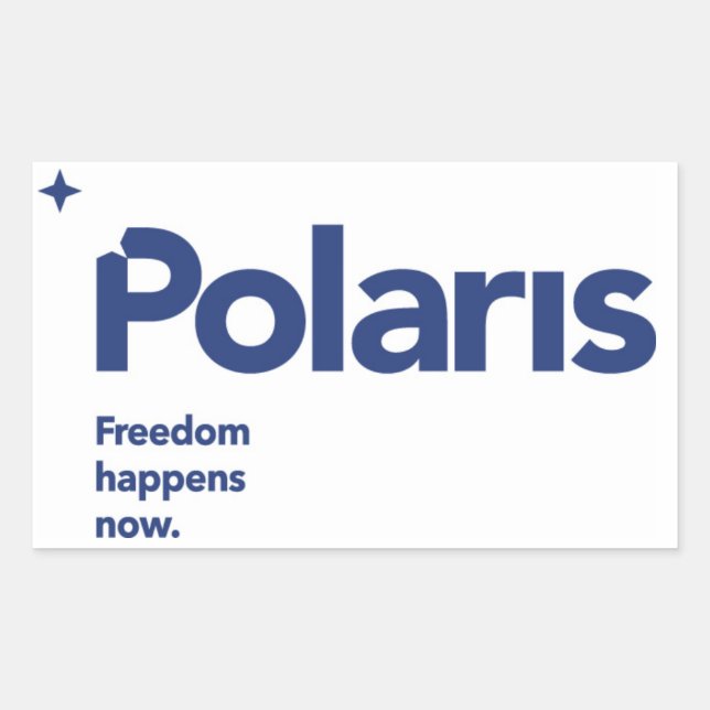 Rectangular Pegatina de Polaris (Anverso)