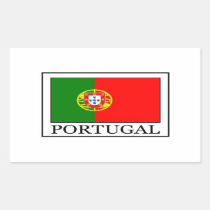 Rectangular Pegatina de Portugal