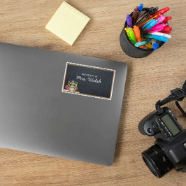 Rectangular Pegatina de profesores personalizados Wise Owl Cha