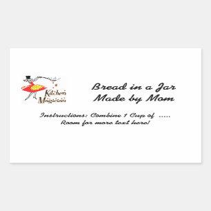 Rectangular Pegatina de recetas de Personalizable mago de coci