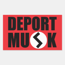 Rectangular Pegatina de Rectángulo de Deport Elon Musk