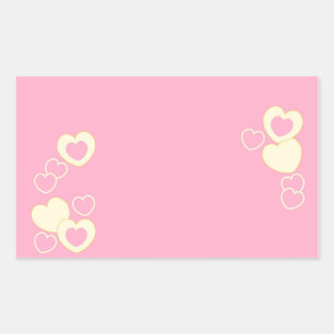 Rectangular Pegatina de rectángulo de fondo de ojo de corazón