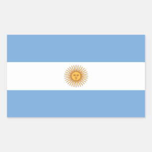 Rectangular Pegatina de Rectángulo de la Bandera de Argentina