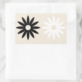 Rectangular Pegatina de rectángulo de margarita