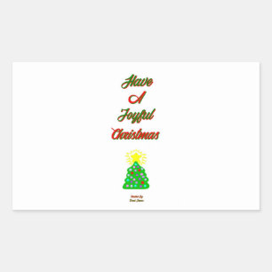 Rectangular Pegatina de Rectángulo de Navidades alegres