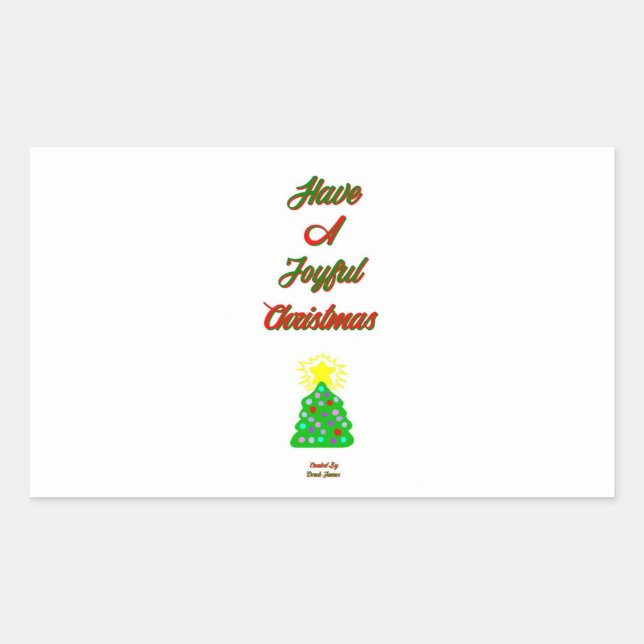 Rectangular Pegatina de Rectángulo de Navidades alegres (Anverso)