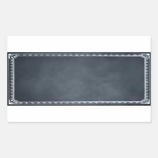 Rectangular Pegatina de Rectángulo de pizarra blanca de borde