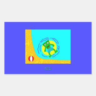 Rectangular Pegatina de Rectángulo de Verano Franken-Cheese