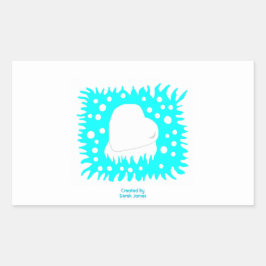 Rectangular Pegatina de Rectángulo del Corazón de Nieve de Inv
