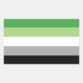 Rectangular Pegatina de Rectángulo del Orgullo Aromántico