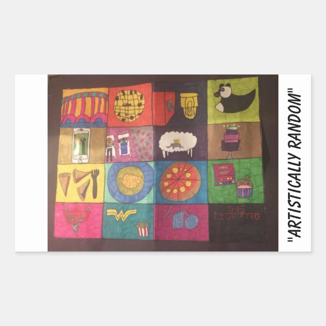 Rectangular Pegatina de rectángulo galardonado del panel de co (Anverso)