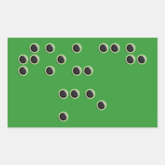 Rectangular Pegatina de Rectángulo Touch Me (Braille) (Anverso)