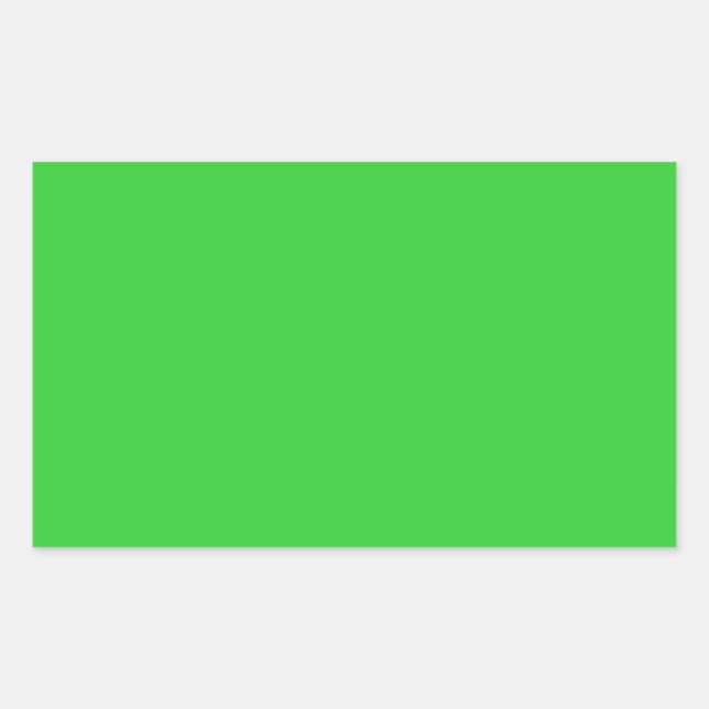 Rectangular Pegatina de Rectángulo Verde Lime (Anverso)