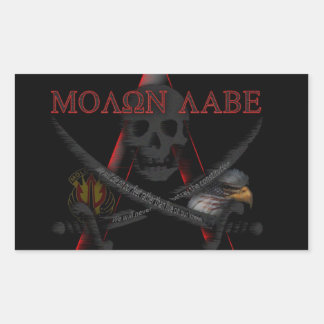 Rectangular Pegatina de Resistencia Molon Labe