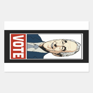 Rectangular Pegatina de Ron Paul del voto